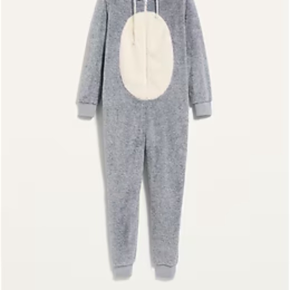 Plush Bunny Rabbit Onsie Costume Pajamas Medium 🎃🐰🐇 - Picture 7 of 8